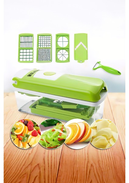 (Kırılabilir)Nicer Dicer Plus Doğrayıcı Rende Mutfak Robotu Çok Fonksiyonlu Meyve Sebze Dilimleyici 10 Parça modelleri