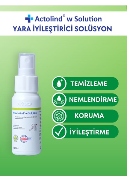 Actolınd® W Solutıon 3'lü Yara Bakım Solüsyonu 50 ml