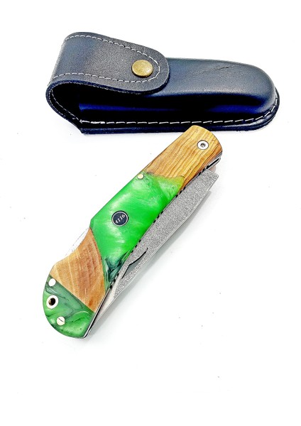 El Yapımı Kişiselleştirilebilir Epoksi Kabzeli Sırttan Kilitli Çakı modelleri