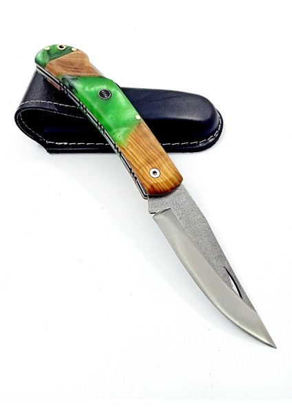 El Yapımı Kişiselleştirilebilir Epoksi Kabzeli Sırttan Kilitli Çakı fırsatları