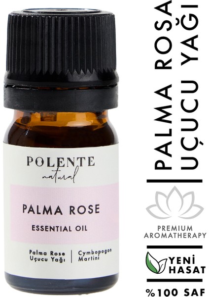 Polente Natural Palma Rosa Uçucu Yağı ( 5 ml)