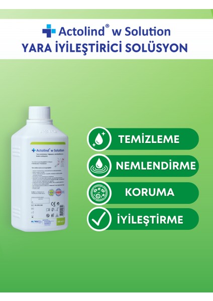 acı Bakım Solüsyonu Actolind W Solution 500 ml