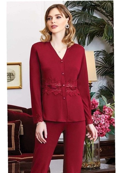 Jeremi 845 Penye Dantelli 6 Lı Gelin Set Krem - M