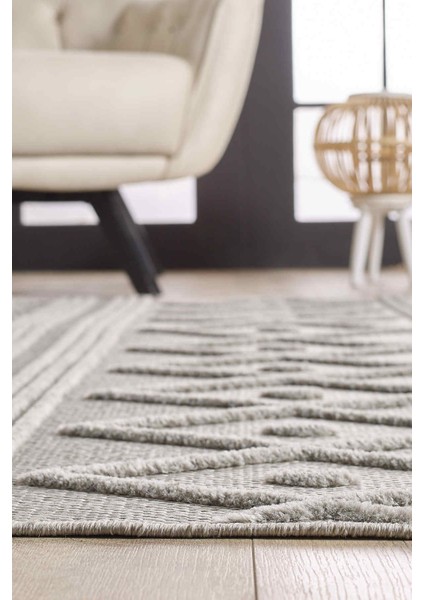 Shibori - Lead Grey Kaymaz Tabanlı Antialerjik Halı fırsatları