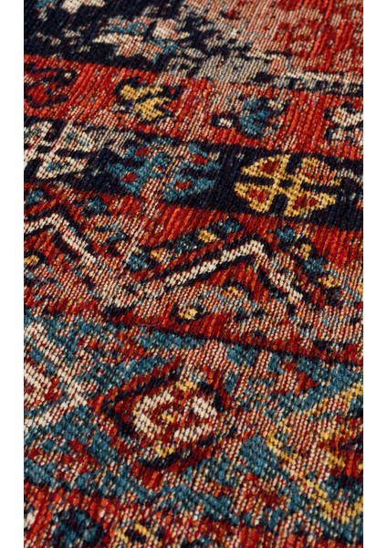 Anadolu Kilim And 04 Multy Anadolu Antik Desenli Yıkanabilir Kaymaz Tabanlı Etnik Kilim