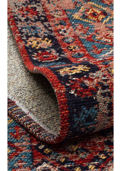 Anadolu Kilim And 04 Multy Anadolu Antik Desenli Yıkanabilir Kaymaz Tabanlı Etnik Kilim