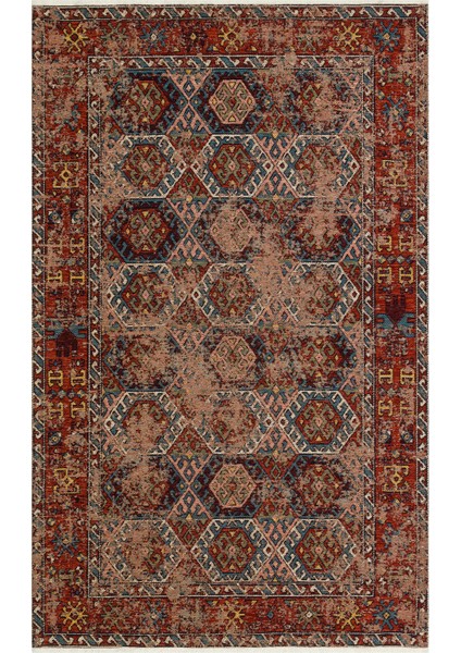 Anadolu Kilim And 03 Multy Anadolu Antik Desenli Yıkanabilir Kaymaz Tabanlı Etnik Kilim