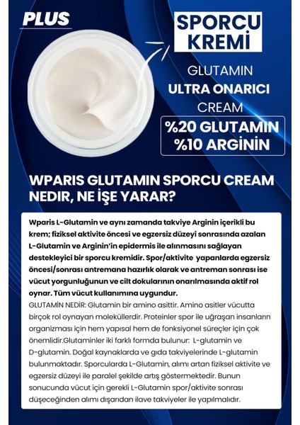 Glutamin Kremi (%20 Glutamın %10 Arginin) Ultra Cilt Onarıcı Cream