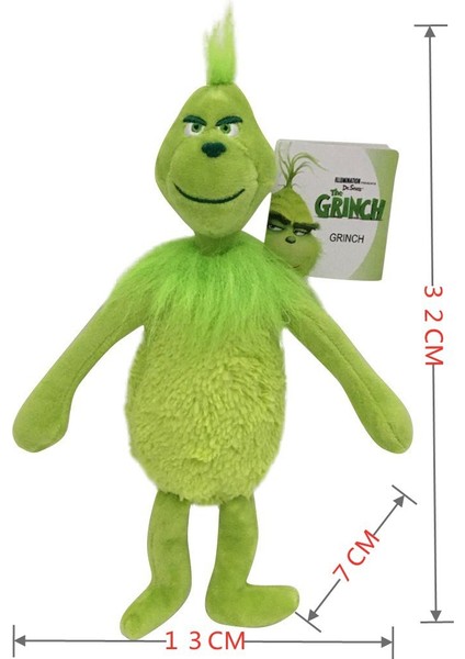 Peluş Oyuncak Yeşil Kürk Canavar Grinch Çocuk Çizgi Film Bebeği Bebek (Yurt Dışından)