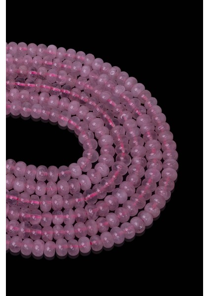 6x4 mm Pembe Kuvars Taşı Dizi