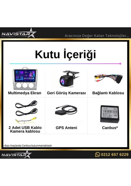 Ford Focus 2 Manuel Klima 4gb + 64GB Kablosuz Carplay Android 13 fırsatları