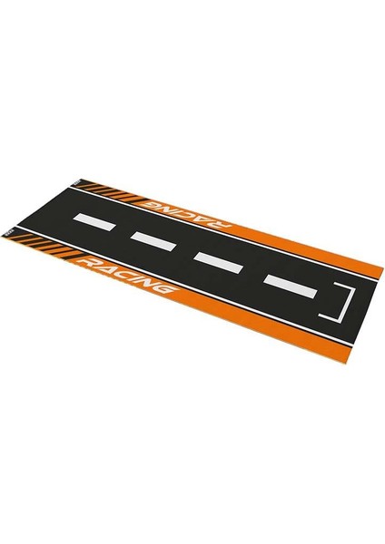Universal Turuncu Desenli 80 x 220 cm Kaydırmaz Motosiklet Halısı