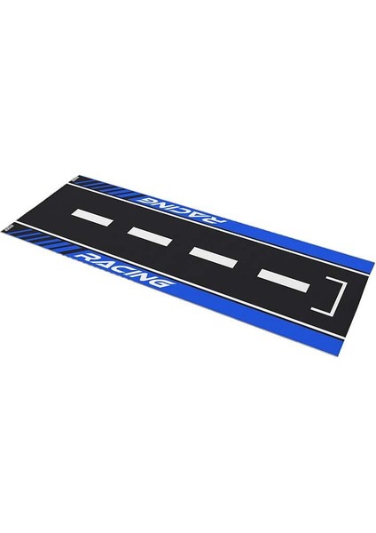 Universal Mavi Desenli 80 x 220 cm Kaydırmaz Motosiklet Halısı