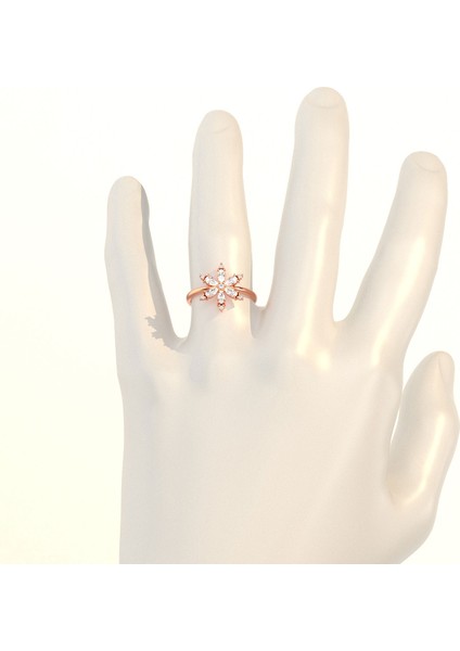 Lotus Çiçeği Rose Gümüş Yüzük fırsatları