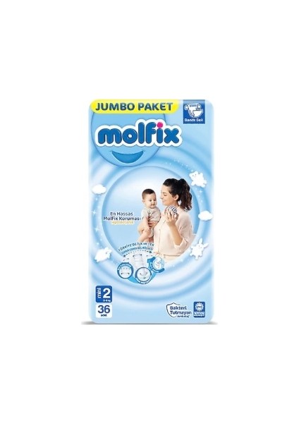 3D Mini 2 Beden Jumbo 36'lı Molfix