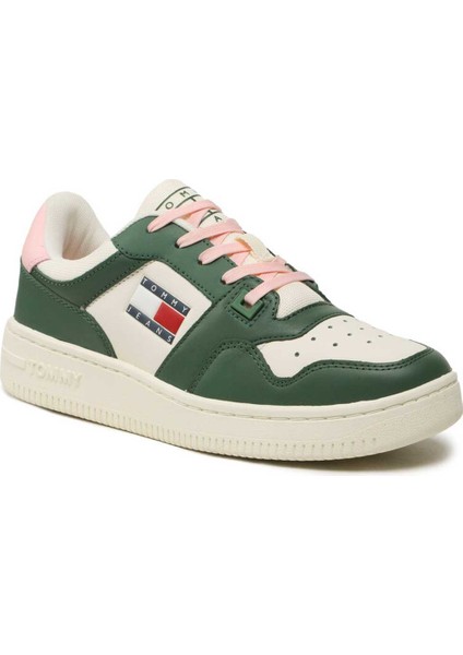 Kadın Tommy Hilfiger Retro Basket Leather Kadın Sneakers EN0EN02204