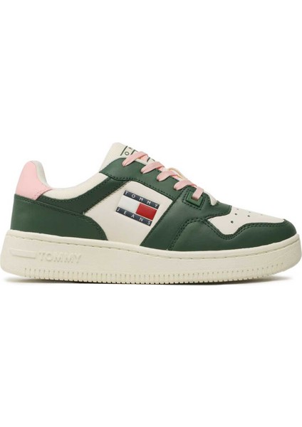 Kadın Tommy Hilfiger Retro Basket Leather Kadın Sneakers EN0EN02204