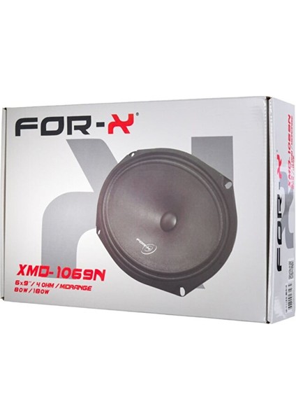 6x9 180W Rms Neodium Mıknatıs Slim Midrange Oval Oto Hoparlör XMD-1069N