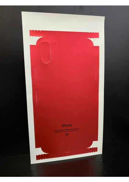 Apple Iphone x Arka ve Yan Koruma Jelatin Sticker Kaplama Film - Kırmızı