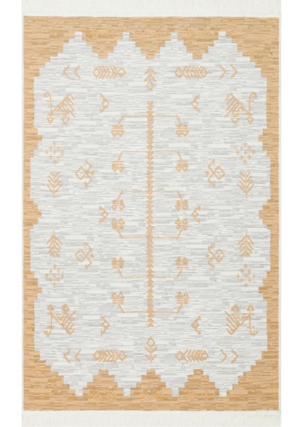 Arya Ar 23 Yellow Çift Taraflı Modern Desenli Dokuma Kilim