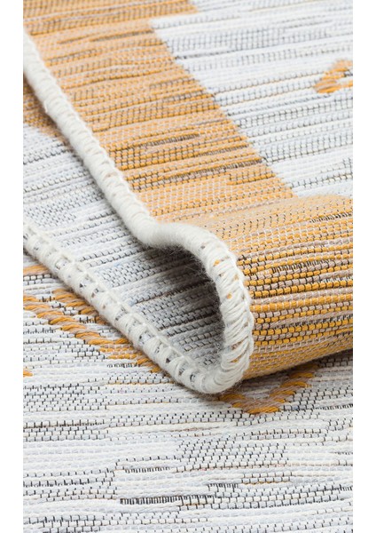 Arya Ar 23 Yellow Çift Taraflı Modern Desenli Dokuma Kilim