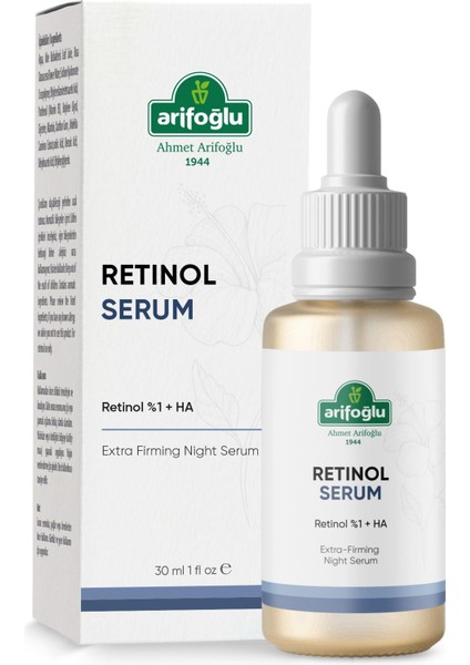 Onarıcı Retinol (A Vitamini) Sıkılaştıcı Gece Serumu 30 ml Retinol %1+Ha Extra Firming Night Serum