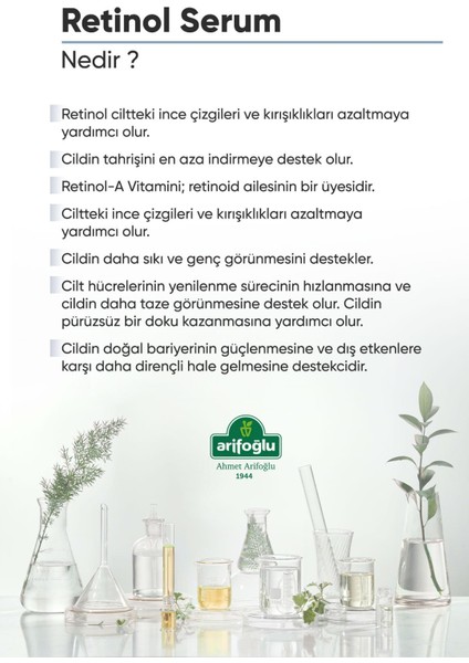 Onarıcı Retinol (A Vitamini) Sıkılaştıcı Gece Serumu 30 ml Retinol %1+Ha Extra Firming Night Serum