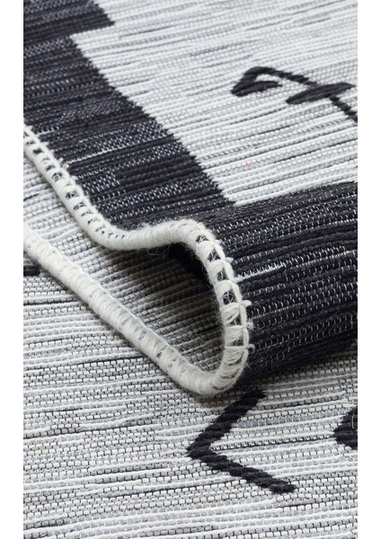 Arya AR23 Grey Çift Taraflı Modern Desenli Dokuma Kilim