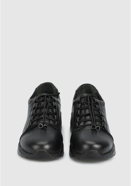 Siyah Deri Kadın Ayakkabı modelleri