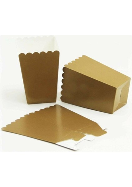 Popcorn Mısur Kutusu-Gold (Mısır, Cips Kutusu) 10 Adet