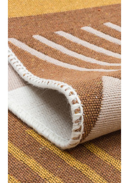 Arya Ar 18 Beıge Yellow Çift Taraflı Modern Desenli Dokuma Kilim indirimleri