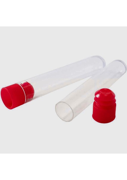 Deney Tüpü 16X100 mm / Plastik - Dibi Yuvarlak Kapaklı x 50 Adet