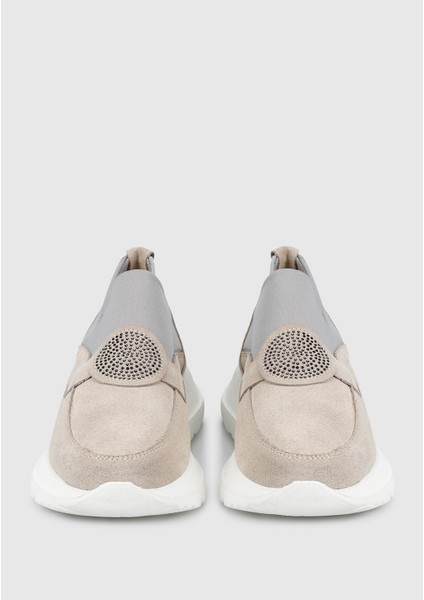 Bej Deri Kadın Ayakkabı modelleri