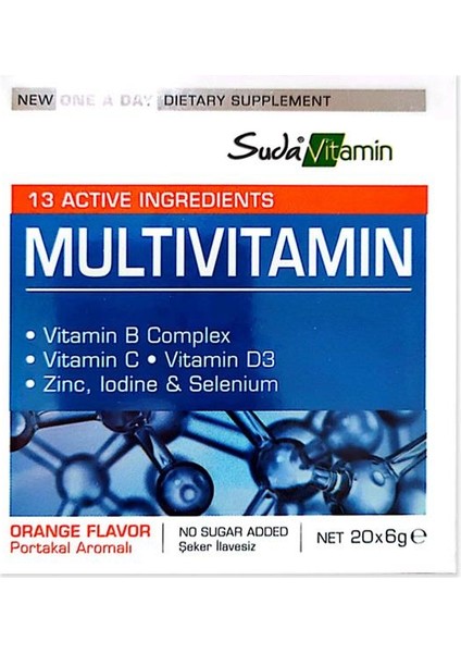 Multivitamin 1000 Mg Vitamin C Portakal Aromalı 20 Saşe