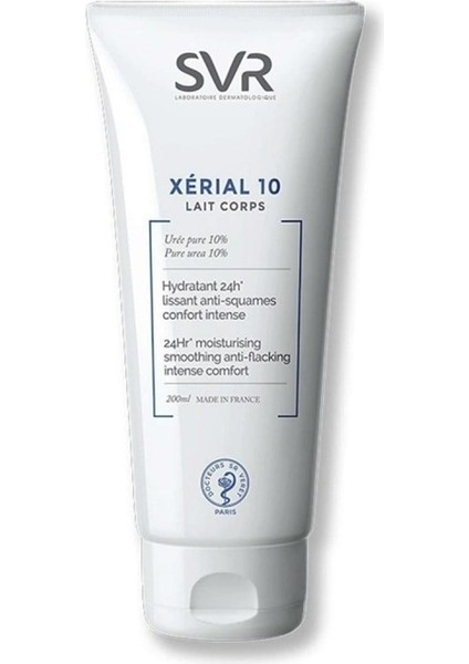 Xerial 10 Lait Corps Body Lotion Kuru Ciltler İçin Nemlendirici Vücut Krem 200 Ml