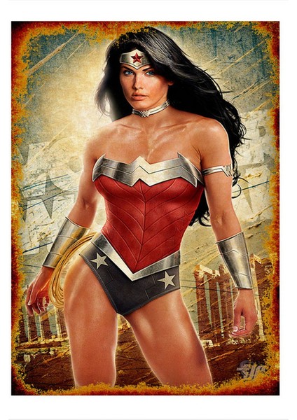 Wonder Woman Model Ahşap Tablo