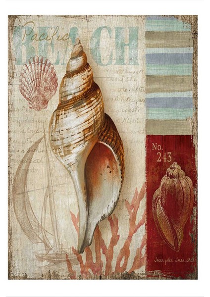 Sahil Temalı Tasarım Mdf Tablo