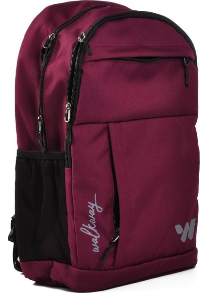 Combat Bordo Unisex Okul Çantası