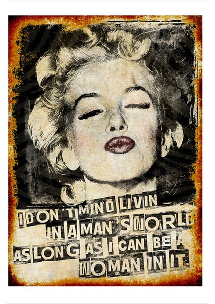 Marilyn Monroe Dekoratif Ahşap Tablo