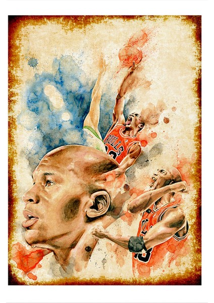 Michael Jordan Chicago Bulls Hediyelik Mdf Tablo