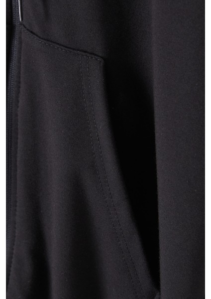 Kız Çocuk Kapüşonlu Fermuarlı Siyah Okul Hırkası 16191 modelleri