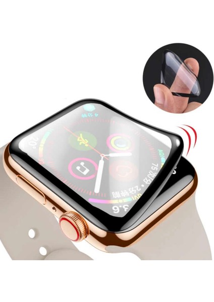 Apple Watch Seri 7-8 41MM Uyumlu Kavisli Ekranı Tam Kaplayan Mat Esnek Akıllı Saat Ekran Koruyucu