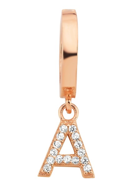 Rose Gümüş A Harfi Tek Küpe fiyatları