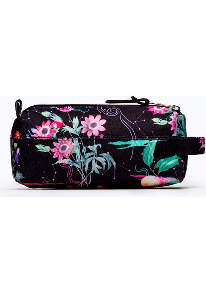 Unisex Black Mystıc Flower Crest Pencil Case (ZVLR-675_1SZ)