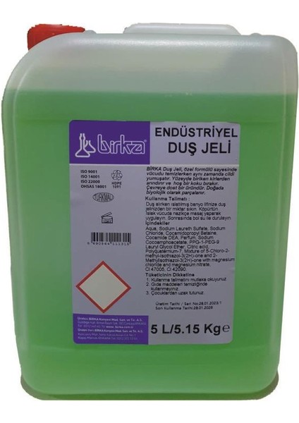 Endüstriyel Duş Jeli 5 Litre