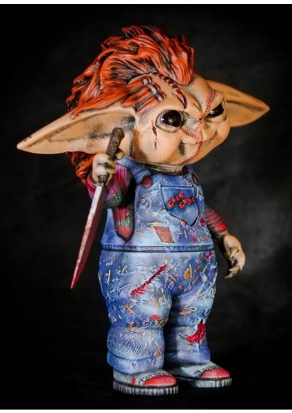 Grogu Baby Yoda x Chucky Karışık 15 cm Heykel