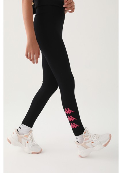 Siyah Paça Detay Kız Çocuk Tayt fiyatları