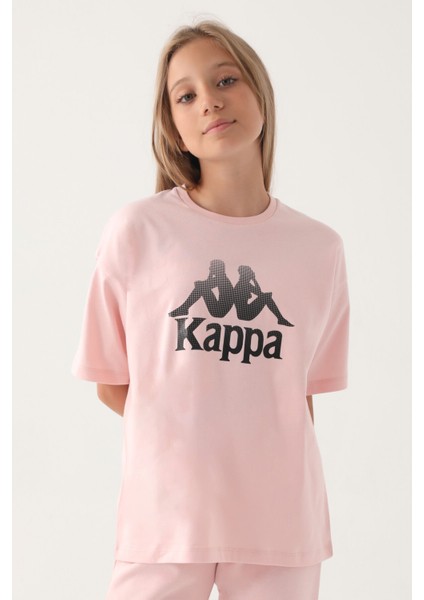 Pudra Baskı Detay Kız Çocuk T-Shirt