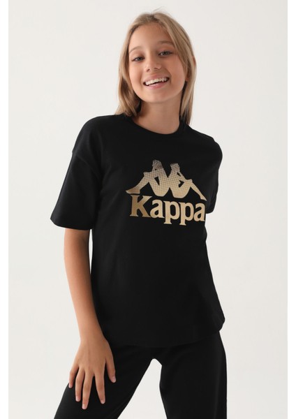 Siyah Baskı Detay Kız Çocuk T-Shirt fiyatları