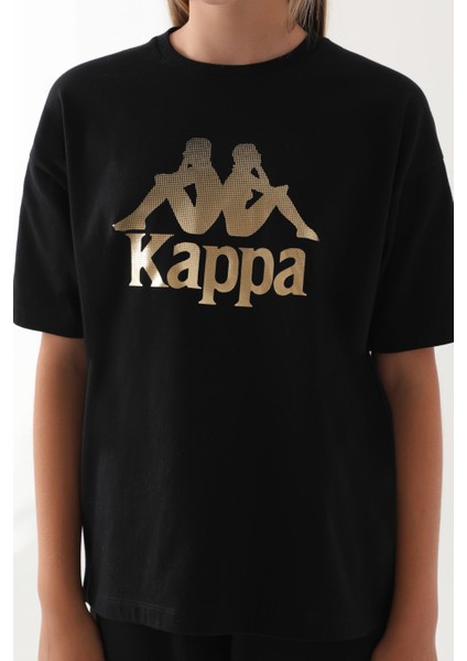 Siyah Baskı Detay Kız Çocuk T-Shirt modelleri